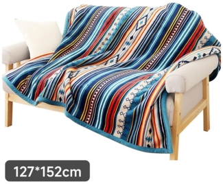 Wolldecke Korallen-Fleece-Überwurf flauschig weiche Couchdecke warme Bettdecke, OSTWOLKE, Flanelldecke, ideal für Schlafzimmer, Wohnzimmer, Büro
