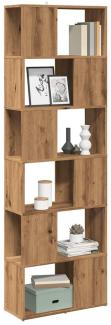 vidaXL Bücherregal/Raumteiler Artisan-Eiche 60x24x186 cm 856731