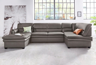 sit&more Wohnlandschaft Pisa U-Form, mit Federkern, wahlweise mit Bettfunktion