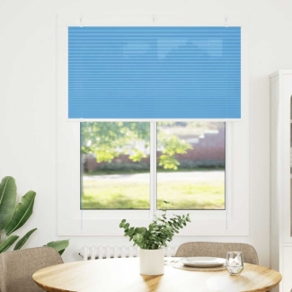 vidaXL Plissee Blau 110x100 cm Stoffbreite 109,4 cm Polyester 4015179