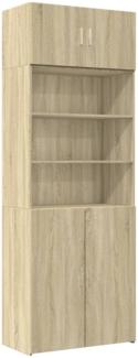 vidaXL Hochschrank Sonoma-Eiche 80x42,5x225 cm Holzwerkstoff 3281345