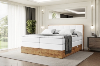 ALTDECOR Boxspringbett LOLLI7 KING (Multipocket-Matratze H4, H3 Matratze Bonellfederung, Topper, Kopfteil)