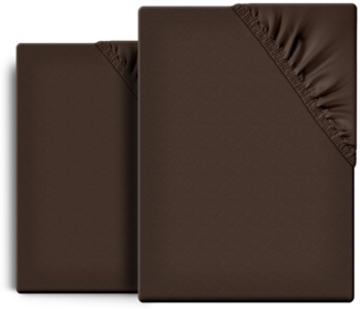 Beautex Spannbettlaken 2er Set Spannbetttuch Bettlaken Premium Baumwolle Jersey 160g/m², Jersey, Gummizug: rundum, (2 Stück)