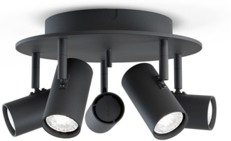 Belid Tyson Deckenleuchte 5-flammig schwarz GU10