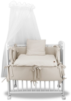 3in1 Beistellbett Sweater Soft Beige mit Matratze für Boxspringbett