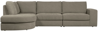 Ecksofa Family aus Webstoff Links, Grau