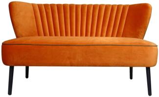 Casa Padrino Luxus Wohnzimmer Sofa Orange 129x75 x H. 73,5 cm