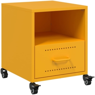 vidaXL Nachttisch Senfgelb 36x39x43,5 cm Stahl 846710