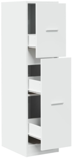 vidaXL Apothekerschrank Weiß 30x41x118 cm Holzwerkstoff 855160