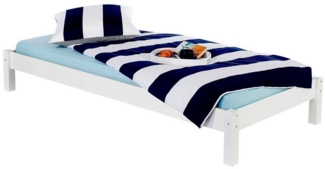 IDIMEX Futonbett Bett Einzelbett Massivholzbett Taifun,Kiefer, weiß lackiert, 90x200 cm
