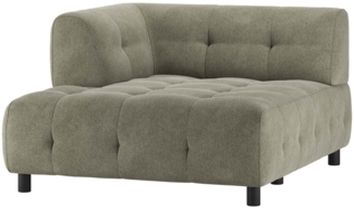 Modulsofa Louis Chaiselongue aus Chenille Links, Grün