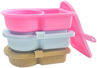 Wiederverwendbare Silikon-Snackbehälter mit Deckel, doppelwandige Snackverpackungsbehälter, Salatdressingbehälter und kleine Mini-Snackboxen.