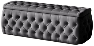 Polsterhocker mit Stauraum ERNESTO 120x50x45 cm Elisa Velvet Anthrazit