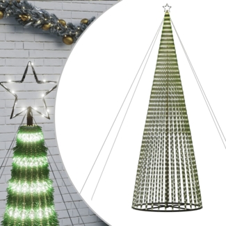 vidaXL LED Weihnachtsbaum 1544 LEDs Kaltweiß 500 cm 358073
