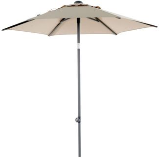 Sonnenschirm Poppi von Brafab aus Aluminium, neigbar, rund, Champagne, Ø 200 cm