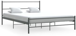 Bettgestell Grau Metall 140×200 cm [286494]