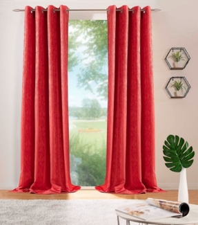 DecoHome24 Gardine Brillant Meliert, Ösen (2 St), blickdicht, Blickdicht