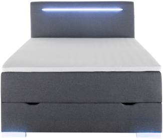 Boxspringbett Las Vegas ll / Las Vegas II , Webstoff , Schwarz , 143 x 110 x 209 cm