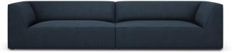 Micadoni 4-Sitzer Sofa Ruby | Bezug Navy Blue | Beinfarbe Black Plastic