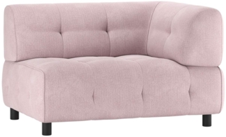 Modulsofa Louis aus Flachgewebe Rechts, Rosa