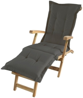 Spetebo Polsterauflage Deckchair Auflage - braun/anthrazit, Liegestuhl Auflage