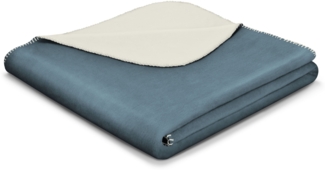 Wohndecke BASIC blue-ecru (BL 150x200 cm)