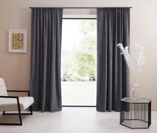 LeGer Home by Lena Gercke Vorhang Samt Ladina, Stangendurchzug (1 St), blickdicht, Polyester, blickdicht, gewebt, verschiedene Größen, 1 Stück, Bestseller