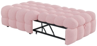 MODFU Schlafsofa Ausziehbarer Fußhocker & Daybett, 2-in-1 Polsterbett mit Teddy-Stoff, Perfekt für Gäste & Kinder 70x180cm, Ohne Kissen