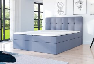 A&J MöbelLand GmbH Boxspringbett REF mit 2 Bettkästen, Bonell-Matratze und Topper.