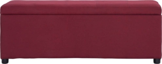 vidaXL Bank mit Staufach 116 cm Weinrot Polyester 281325
