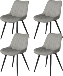 INOSIGN Esszimmerstuhl Fairview, TOPSELLER!, OTTOs Choice (Set, 4 St), Polsterstuhl mit weichem Samtveloursbezug, Metallgestell