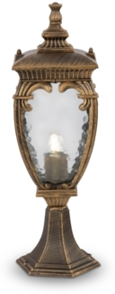 Maytoni Außenleuchte Fleur, Schwarz mit Gold, 1 flg, 60 W, 15 x 48,5 x 48,5 cm (LxBxH)