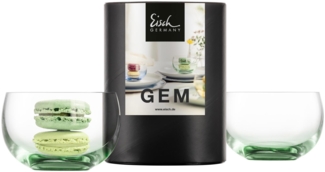Eisch Gem Dessertschale 2er Set Grün in Geschenkröhre