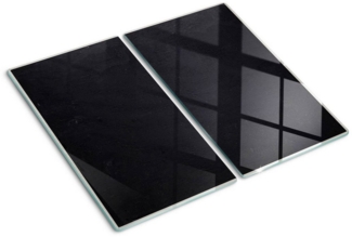 Tulup Schneidebrett Abdeckung Spritzschutz Schwarz Herdabdeckplatte Gehärtetes Glas, (2-St)