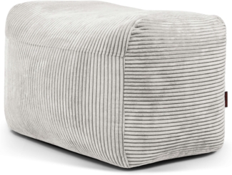 Sitzsack ‘Pouf Plus 70‘, Bezugstoff - Waves, 100% Polyester, Snow, 45x60x70 cm cm.