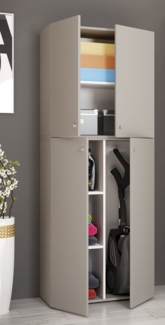 VCM Mehrzweckschränke Lona 913865 Grau B. 70 x H. 184 x T. 40 cm