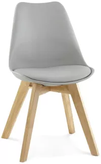 Kokoon Design Stuhl Tylik Kunstleder Grau