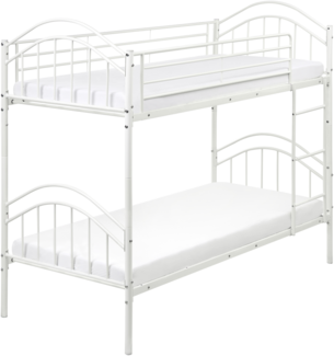 Hochbett Metall CHARTRES 90 x 200 cm Weiß