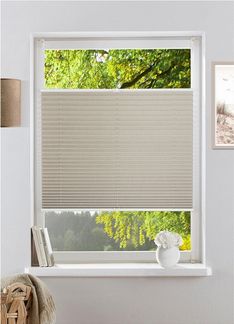 OTTO home Plissee Willa, verdunkelnd, ohne Bohren, verspannt, Klemmfix, NEUHEIT in Leinenoptik