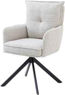 Armlehnstuhl >Sofia young< (2er Set) Federkern, drehbar, beige, schwarz - 61x93,5x67 (BxHxT)