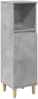 Badschrank Betongrau 30 x 30 x 100 cm Holzwerkstoff