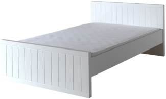 Jugendbett Kamaria 210x126x80 Seniorenbett MDF Weiß