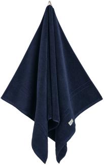 GANT Duschtuch - Premium Towel, Frottee, Bio-Baumwolle, Logo, uni Marine 70x140cm