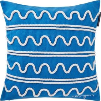 LEXINGTON Kissenbezug Rope Wave Recycled Cotton White/Blue (50x50) 12424107-5600-SH25