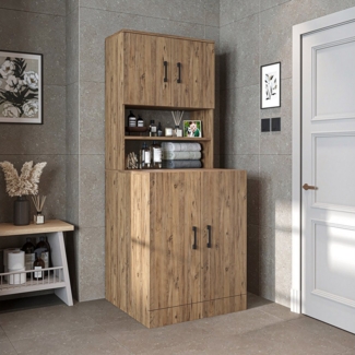 Roomart Waschmaschinenumbauschrank (Waschmaschinenschrank Trocknerschrank Waschturm)