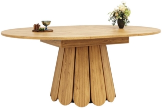 OKWISH Esstisch Runder Tisch,Moderne Esstisch,Teleskoptisch (Esstisch aus Holz, Ø118-158 cm,vintage Design, ausziehbare Tischplatte mit Stauraum, 1-St)