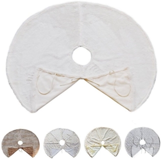 JACK Weihnachtsbaumdecke Kuschlige Christbaumdecke Rund Ø 90cm Weihnachtsbaumdecke Baumrock, Weihnachtsbaum Decke Unterlage Baumteppich Tannenbaumdecke