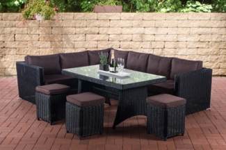 CLP Sitzgruppe Sorano 5mm,schwarz terrabraun