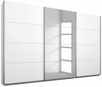 Schwebetürenschrank Kiel-A / Kulmbach-A , Holzwerkstoff , Weiß, Verspiegelt , 271 x 210 x 62 cm