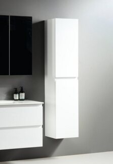 Alpenberger Badmöbel-Set - Badschrank Badezimmer Schrank, (Badezimmermöbel, Badezimmerschrank Schmal), Hochschrank Allzweckschrank